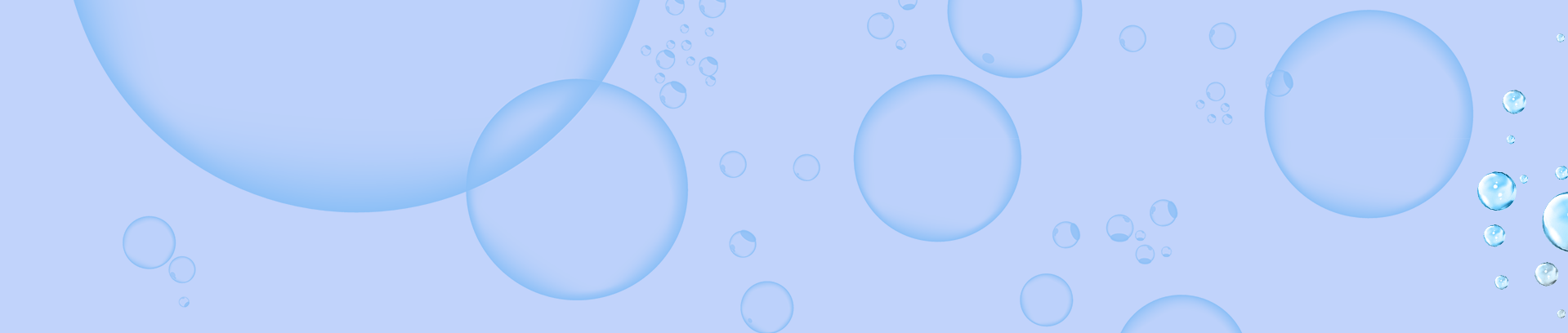 Blasen auf blauem Hintergrund